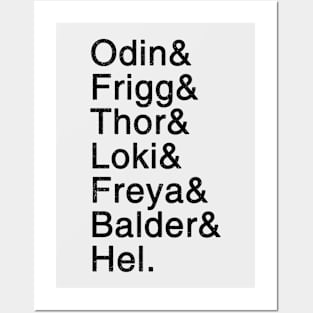 Norse Mythology Helvetica v2 Posters and Art